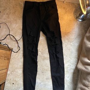 American Eagle high waisted ripped jeans
